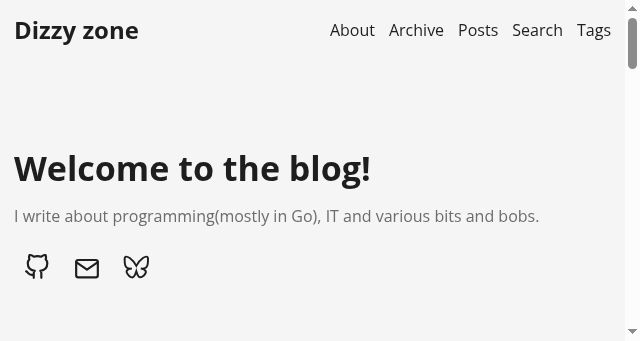 Screenshot of dizzy.zone