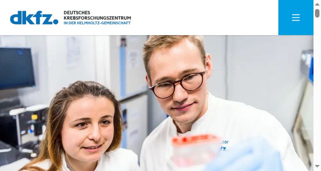 Screenshot of dkfz.de