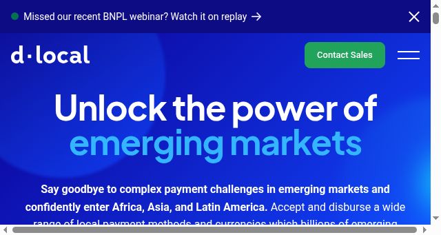 Screenshot of dlocal.com