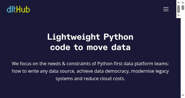 Screenshot of dlthub.com