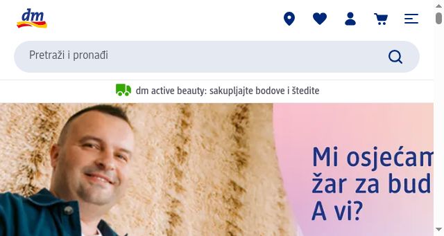 Screenshot of dm-drogeriemarkt.ba