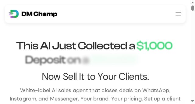 Screenshot of dmchamp.com