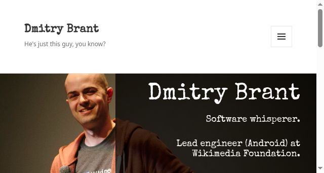 Screenshot of dmitrybrant.com