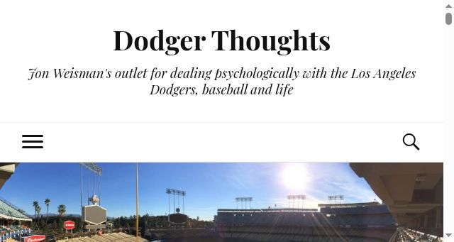 Screenshot of dodgerthoughts.com