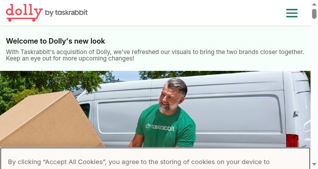 Screenshot of dolly.com