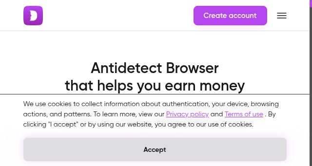 Screenshot of dolphin-anty.net