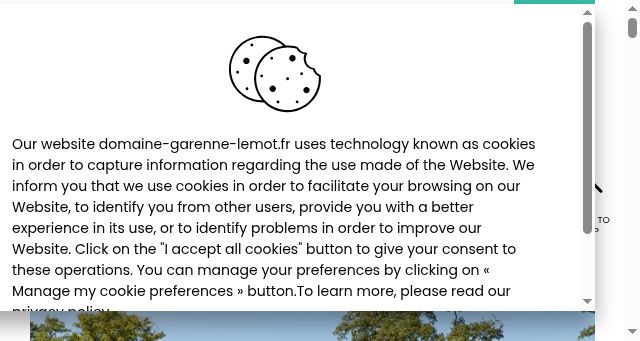 Screenshot of domaine-garenne-lemot.fr