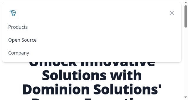 Screenshot of dominion.solutions