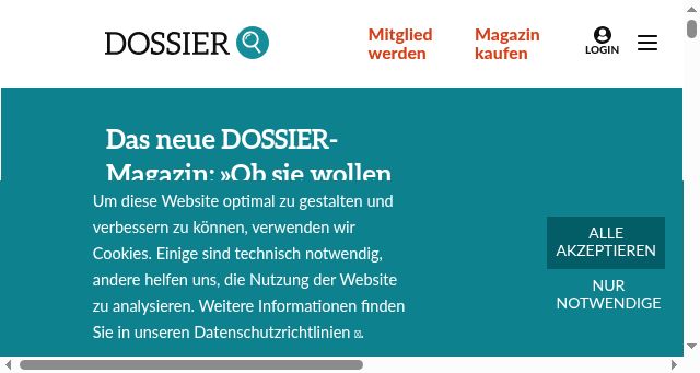 Screenshot of dossier.at