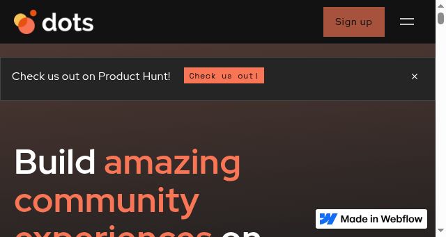 Screenshot of dots.community