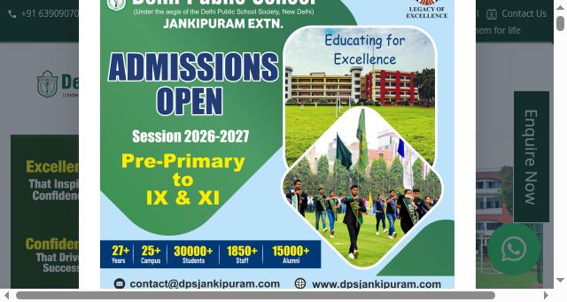 Screenshot of dpsjankipuram.com