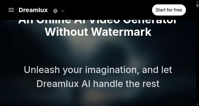 Screenshot of dreamlux.ai
