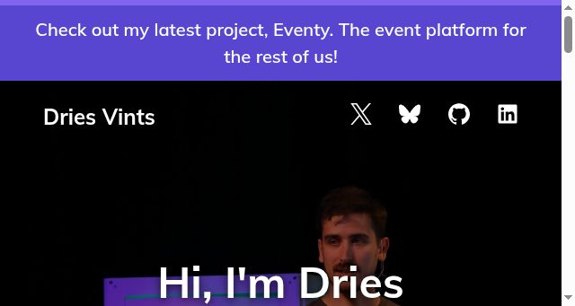 Screenshot of driesvints.com