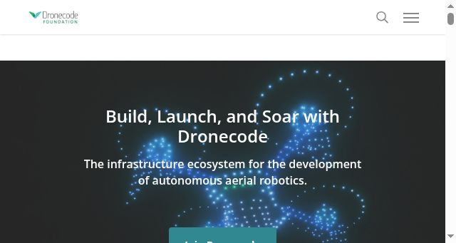 Screenshot of dronecode.org