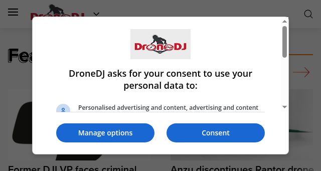 Screenshot of dronedj.com