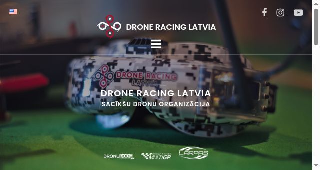 Screenshot of droneracinglatvia.com