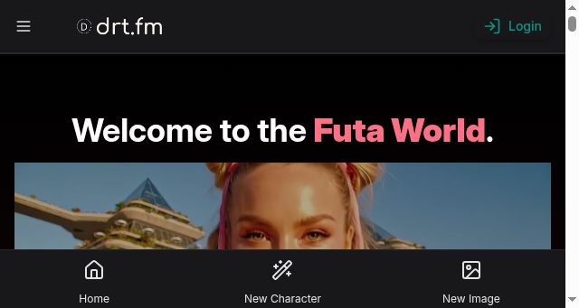 Screenshot of drt.fm