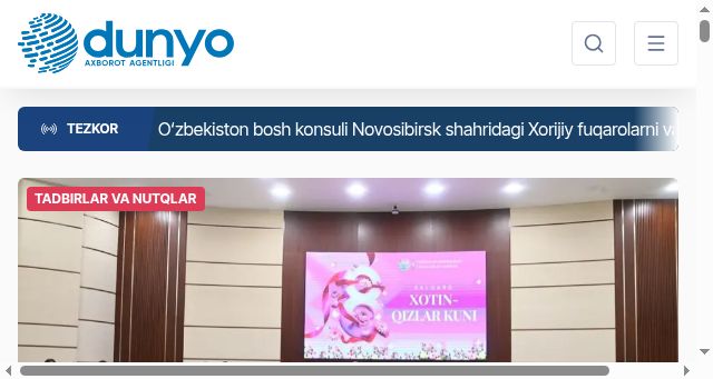 Screenshot of dunyo.info