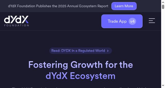 Screenshot of dydx.foundation