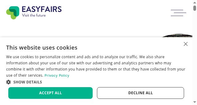 Screenshot of easyfairs.com