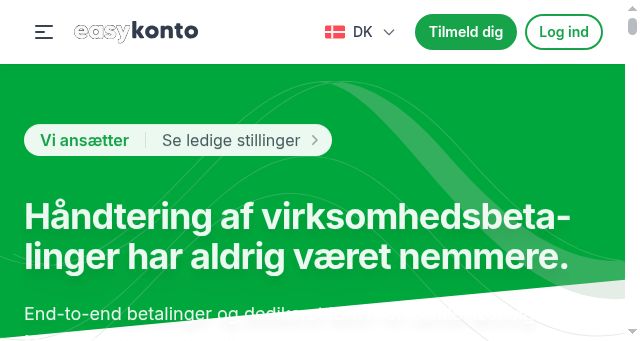 Screenshot of easykonto.dk