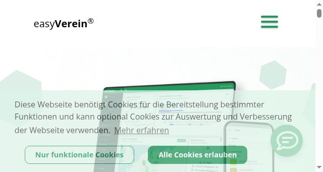 Screenshot of easyverein.com