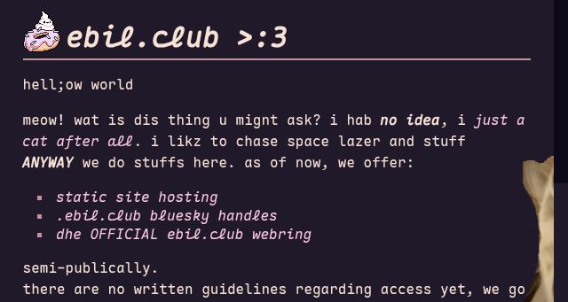 Screenshot of ebil.club