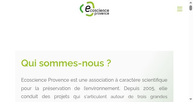 Screenshot of ecoscienceprovence.com