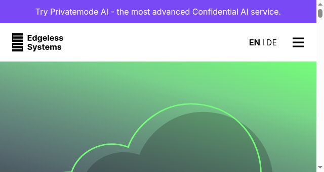 Screenshot of edgeless.systems