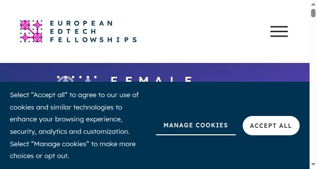 Screenshot of edtech-fellowship.eu