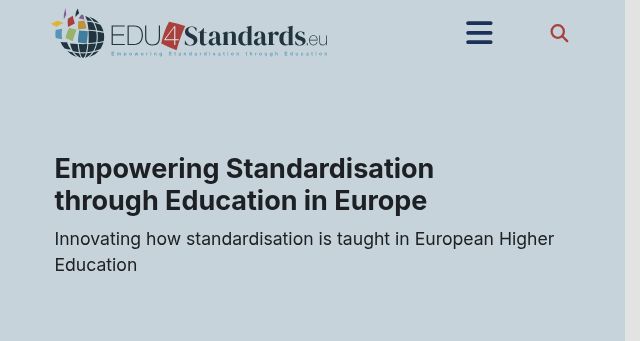 Screenshot of edu4standards.eu