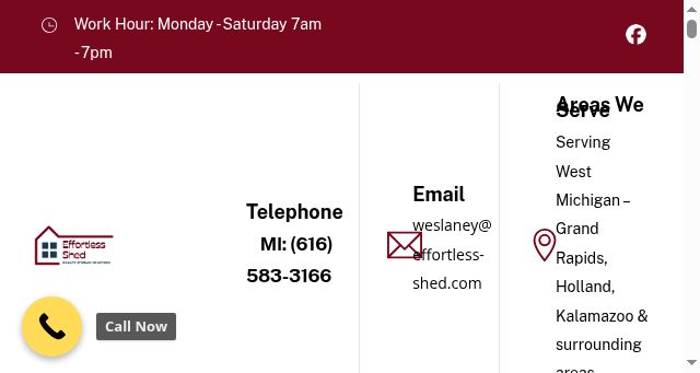 Screenshot of effortless-shed.com