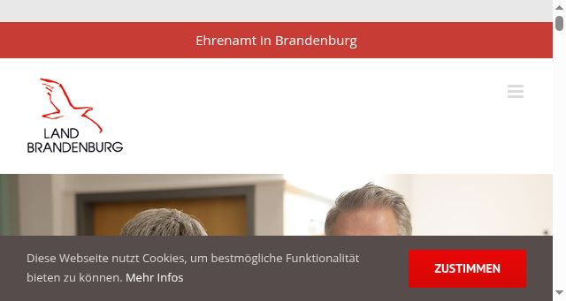 Screenshot of ehrenamt-in-brandenburg.de