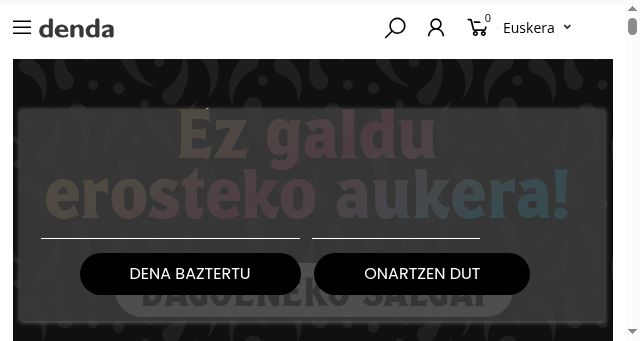 Screenshot of eitbdenda.eus