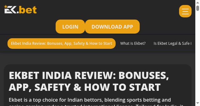 Screenshot of ekbetz.in