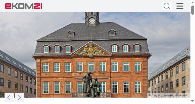 Screenshot of ekom21.de