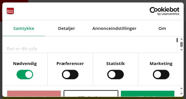 Screenshot of ekstrabladet.dk