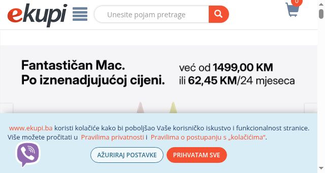 Screenshot of ekupi.ba