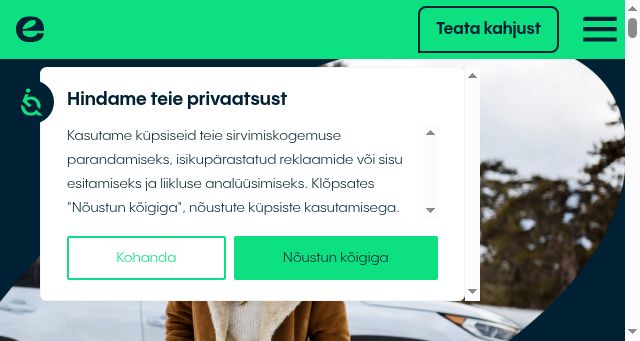 Screenshot of elama.ee