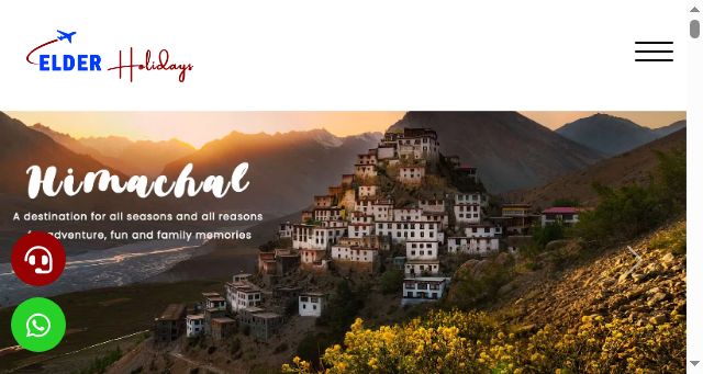 Screenshot of elderholidays.com