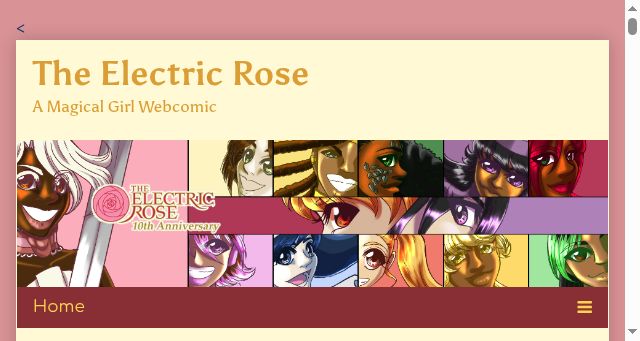 Screenshot of electricrosecomic.com