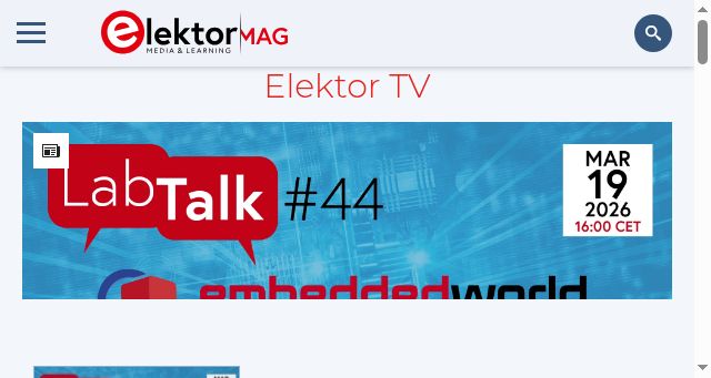 Screenshot of elektormagazine.com