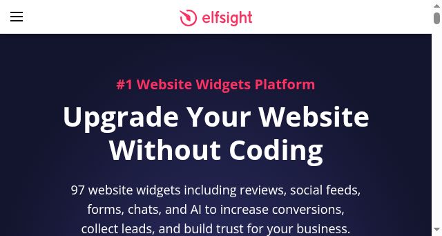 Screenshot of elfsight.com