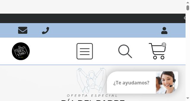 Screenshot of elgustoporelvino.com