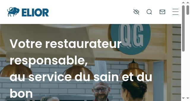 Screenshot of elior.fr