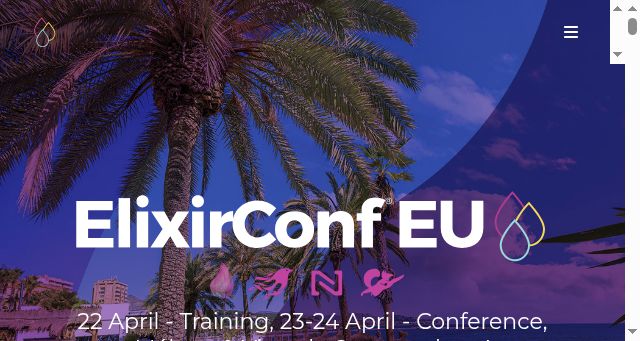 Screenshot of elixirconf.eu