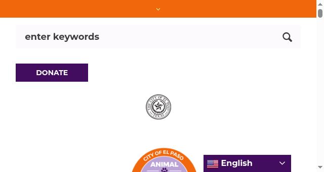 Screenshot of elpasoanimalservices.org