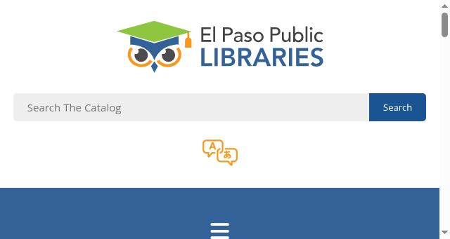 Screenshot of elpasolibrary.org