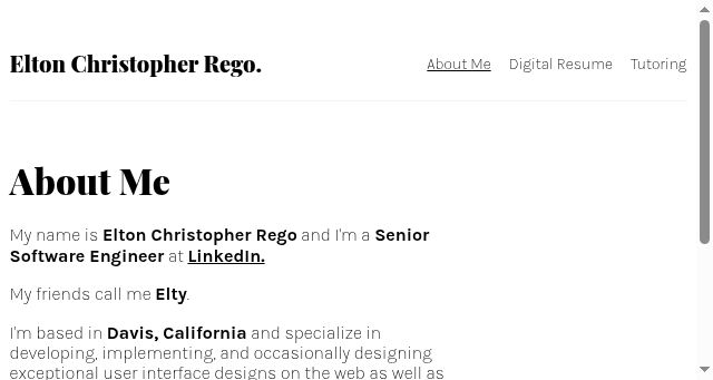 Screenshot of eltoncrego.com