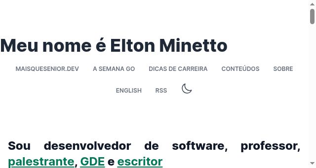 Screenshot of eltonminetto.dev